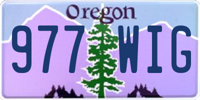 OR license plate 977WIG