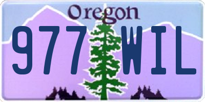 OR license plate 977WIL