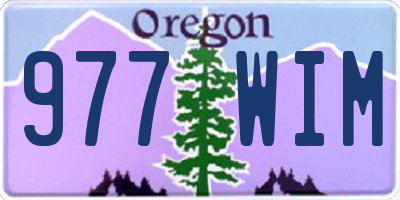 OR license plate 977WIM