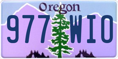 OR license plate 977WIO