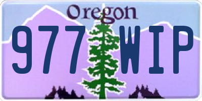 OR license plate 977WIP