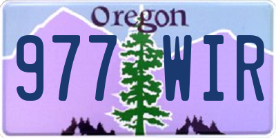 OR license plate 977WIR