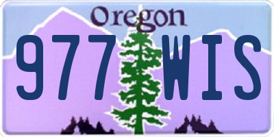 OR license plate 977WIS