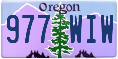 OR license plate 977WIW