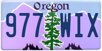 OR license plate 977WIX