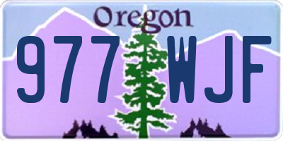 OR license plate 977WJF