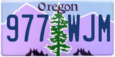 OR license plate 977WJM