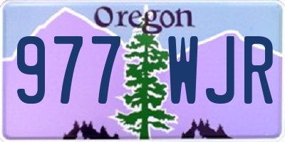 OR license plate 977WJR