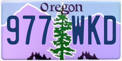 OR license plate 977WKD