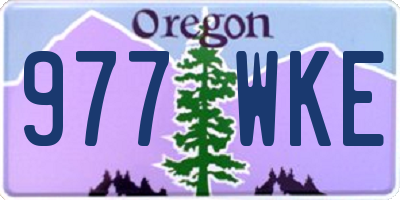 OR license plate 977WKE