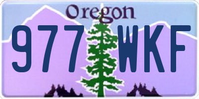 OR license plate 977WKF