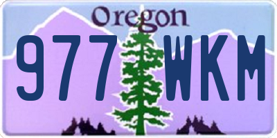 OR license plate 977WKM