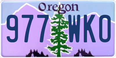 OR license plate 977WKO