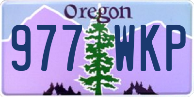 OR license plate 977WKP