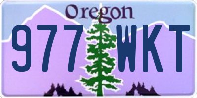 OR license plate 977WKT