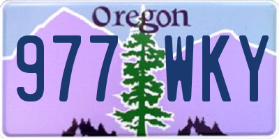 OR license plate 977WKY