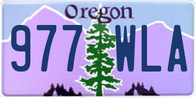 OR license plate 977WLA