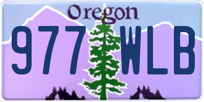 OR license plate 977WLB
