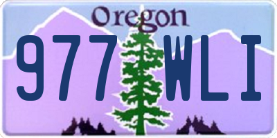 OR license plate 977WLI