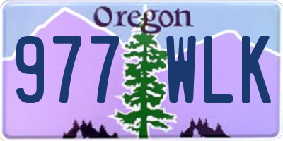 OR license plate 977WLK