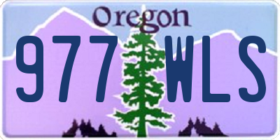 OR license plate 977WLS