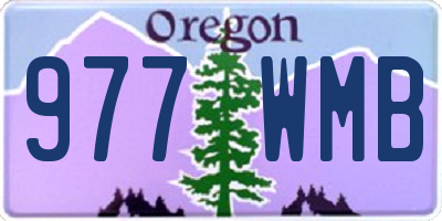 OR license plate 977WMB