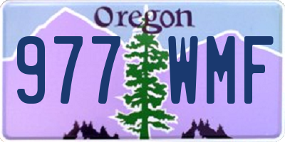 OR license plate 977WMF