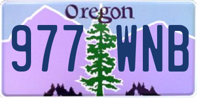 OR license plate 977WNB