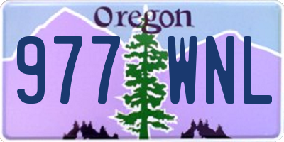 OR license plate 977WNL