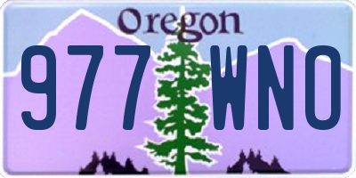 OR license plate 977WNO