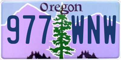 OR license plate 977WNW