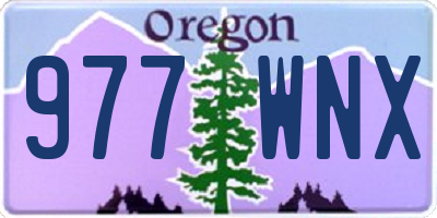OR license plate 977WNX