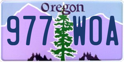 OR license plate 977WOA