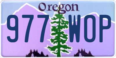 OR license plate 977WOP