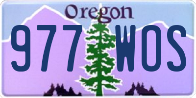OR license plate 977WOS
