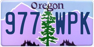 OR license plate 977WPK