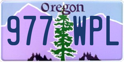 OR license plate 977WPL