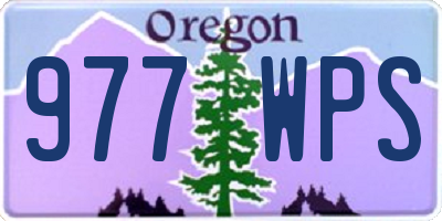 OR license plate 977WPS