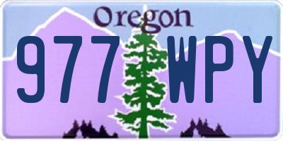 OR license plate 977WPY