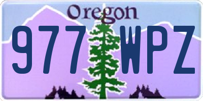 OR license plate 977WPZ