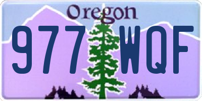OR license plate 977WQF