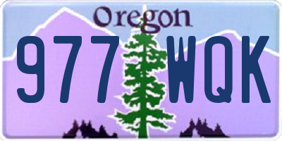 OR license plate 977WQK