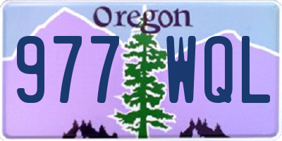 OR license plate 977WQL