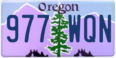 OR license plate 977WQN