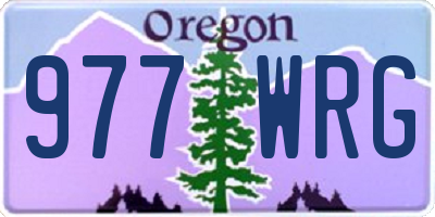 OR license plate 977WRG