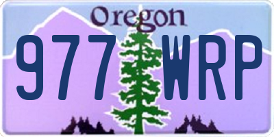 OR license plate 977WRP