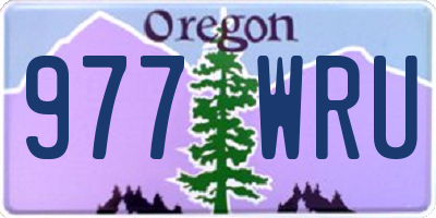 OR license plate 977WRU