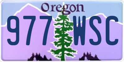 OR license plate 977WSC