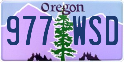 OR license plate 977WSD