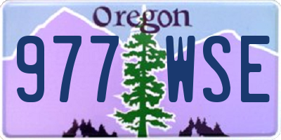 OR license plate 977WSE